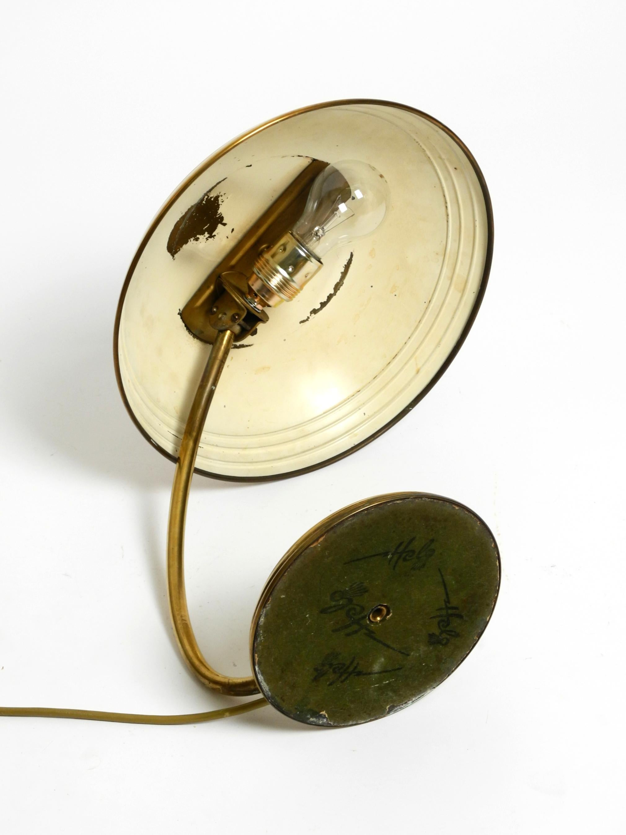 Beautiful Mid Century Modern table lamp by Helo made of shiny brass 3