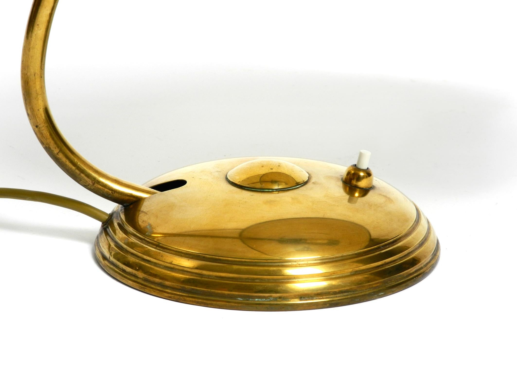 Beautiful Mid Century Modern table lamp by Helo made of shiny brass 5