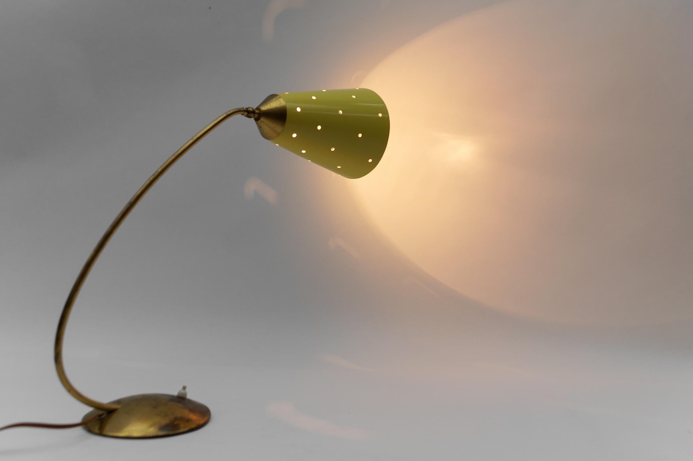 Beautiful Mid-Century Modern Table Lamp in Brass, 1950s Germany For Sale 1
