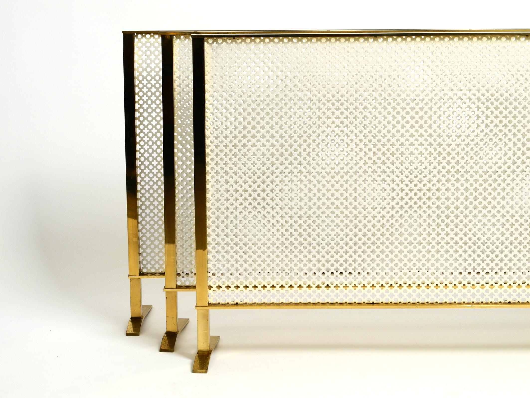 Mid-Century Modern Beautiful Mid Century Radiator Covering Made of Brass and Perforated Sheet Metal