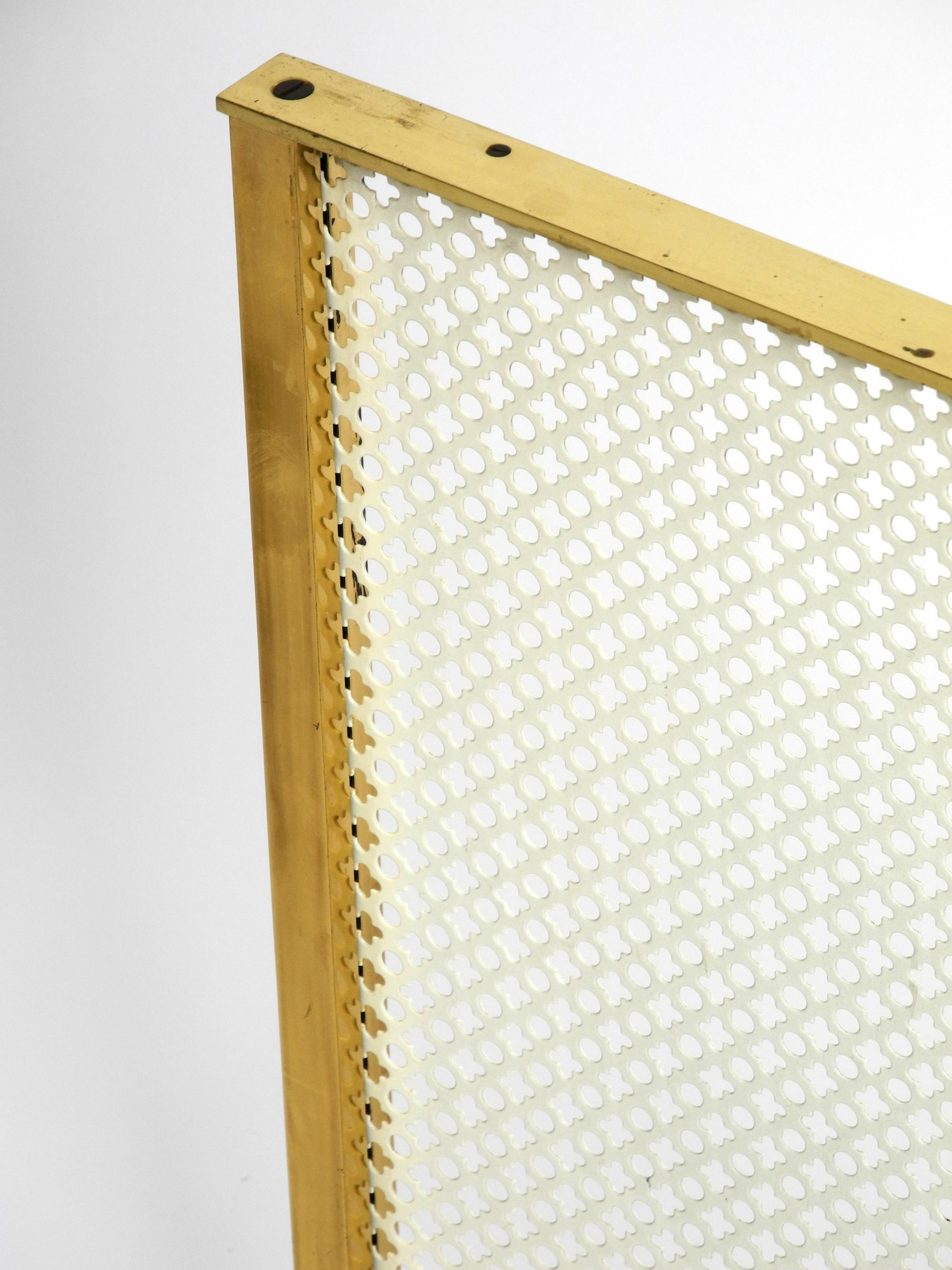 German Beautiful Mid Century Radiator Covering Made of Brass and Perforated Sheet Metal For Sale