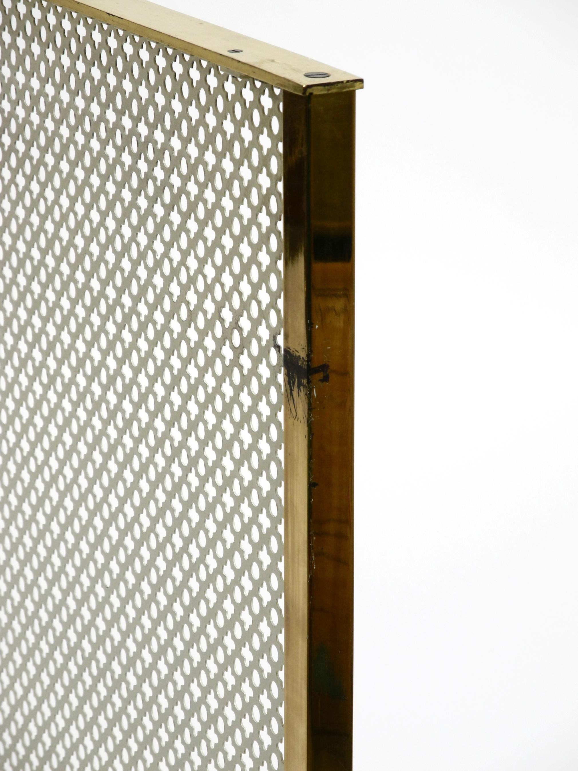 Mid-20th Century Beautiful Mid Century Radiator Covering Made of Brass and Perforated Sheet Metal For Sale