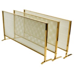 Beautiful Mid Century Radiator Covering Made of Brass and Perforated Sheet Metal