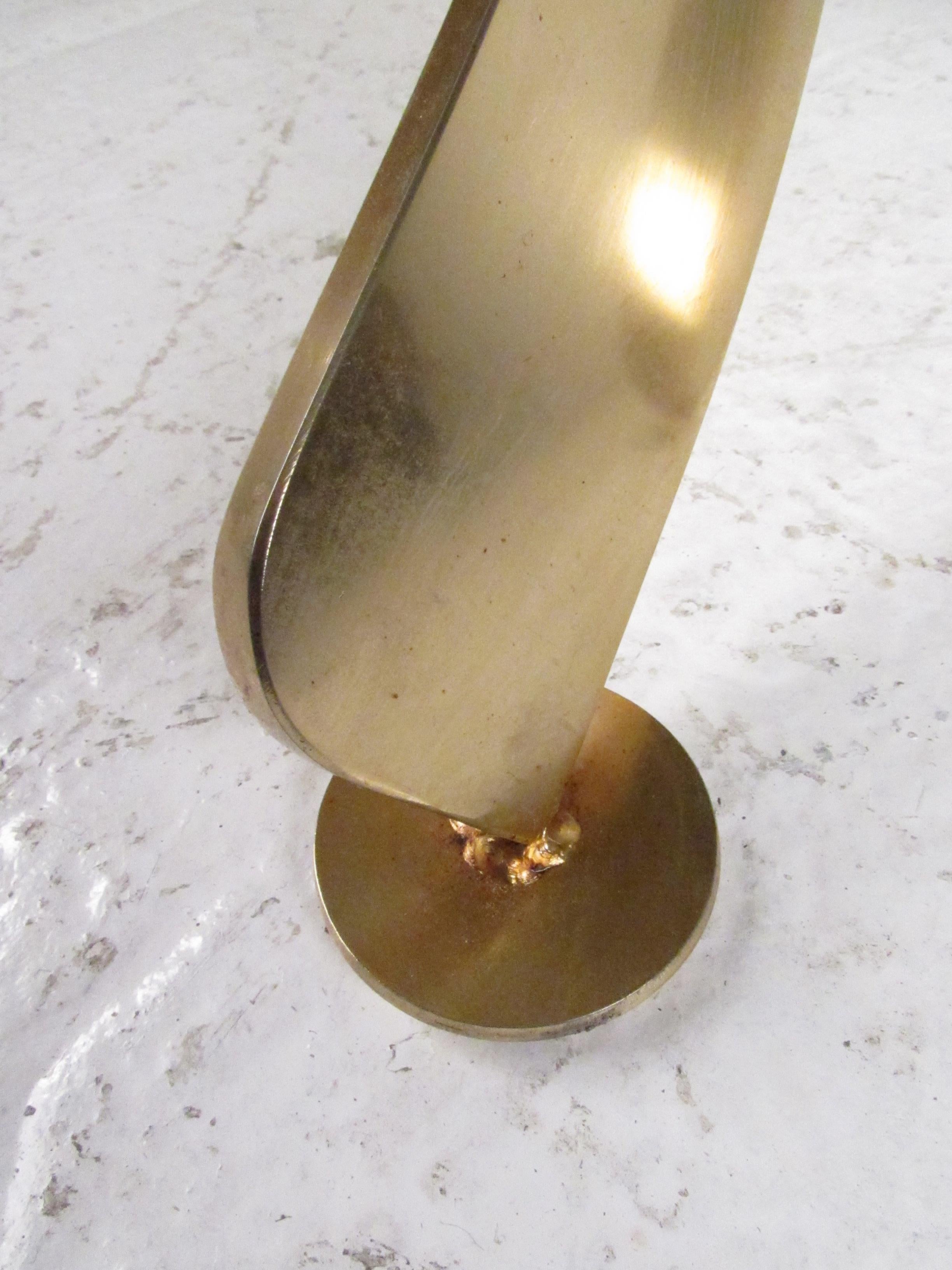 Beautiful Midcentury Roger Sprunger Style Brass Coffee Table 3