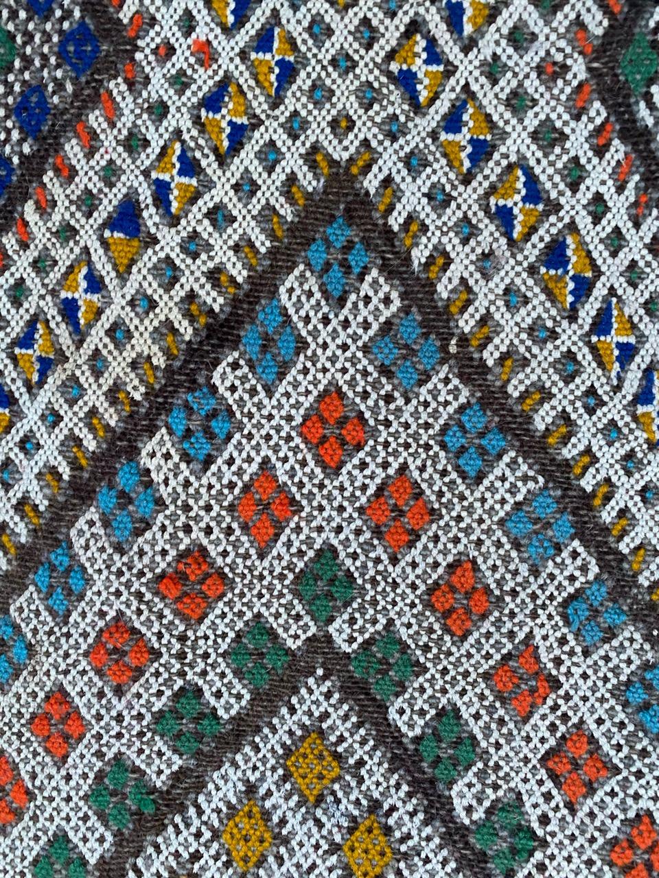 Bobyrug’s Beautiful Mid Century Tribal Berbere Moroccan Rug For Sale 4