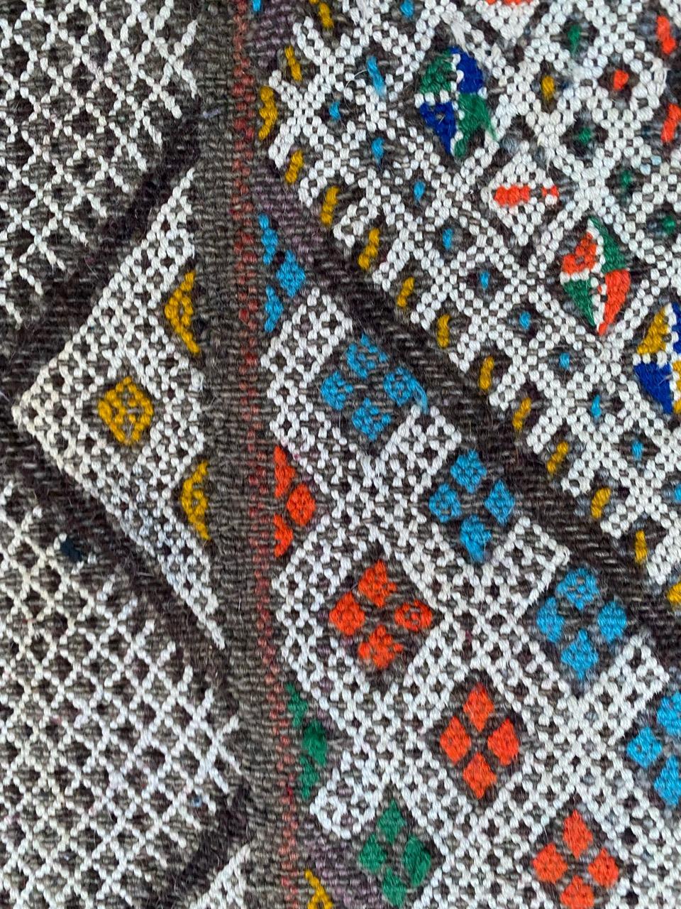 Bobyrug’s Beautiful Mid Century Tribal Berbere Moroccan Rug For Sale 1