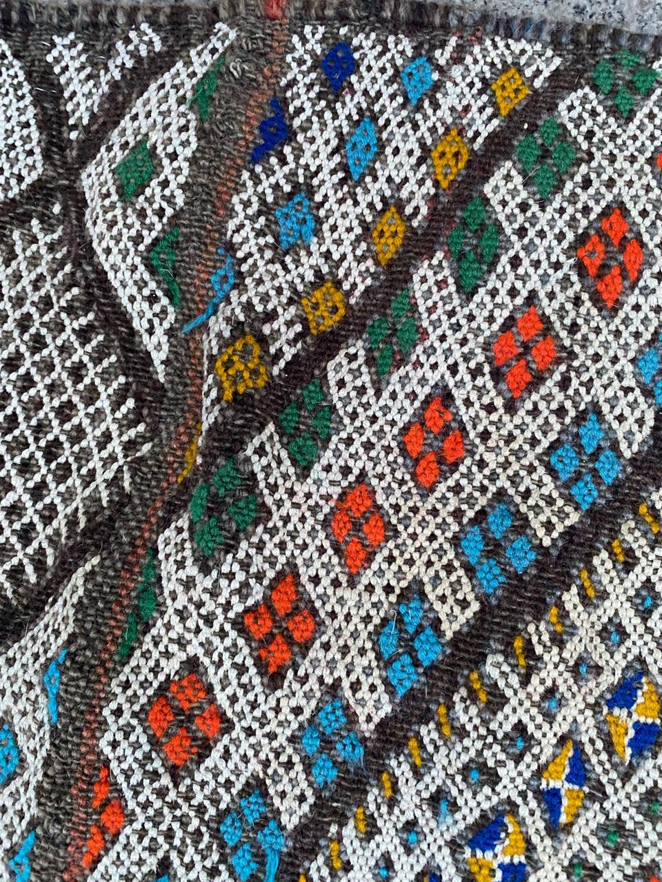 Bobyrug’s Beautiful Mid Century Tribal Berbere Moroccan Rug For Sale 2