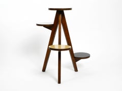 Beautiful Mid Century Wooden Tripod Plant Stand Made in the Czech Republic