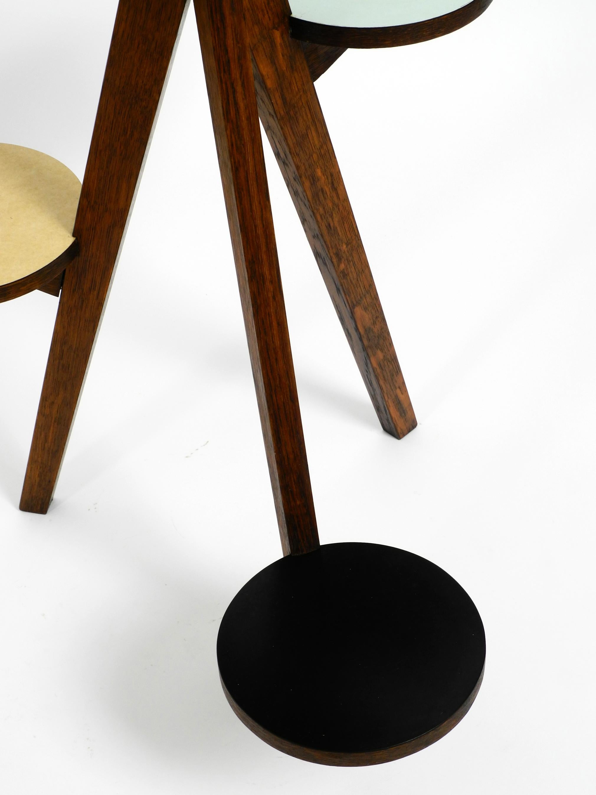 Beautiful Mid Century Wooden Tripod Plant Stand Made in the Czech Republic 3