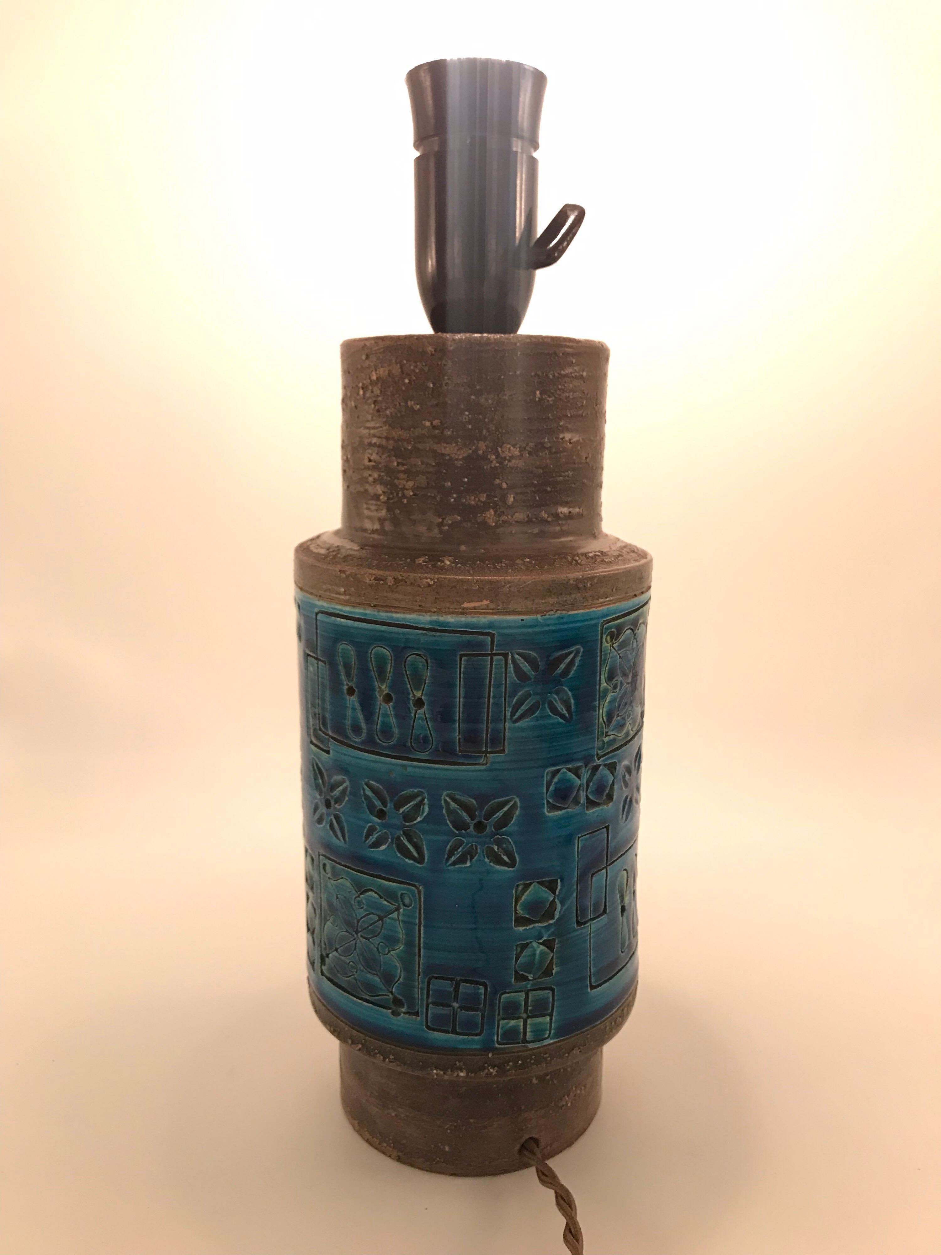 Magnifique lampe de bureau et vase Bitossi mi-siècle moderne en vente 2