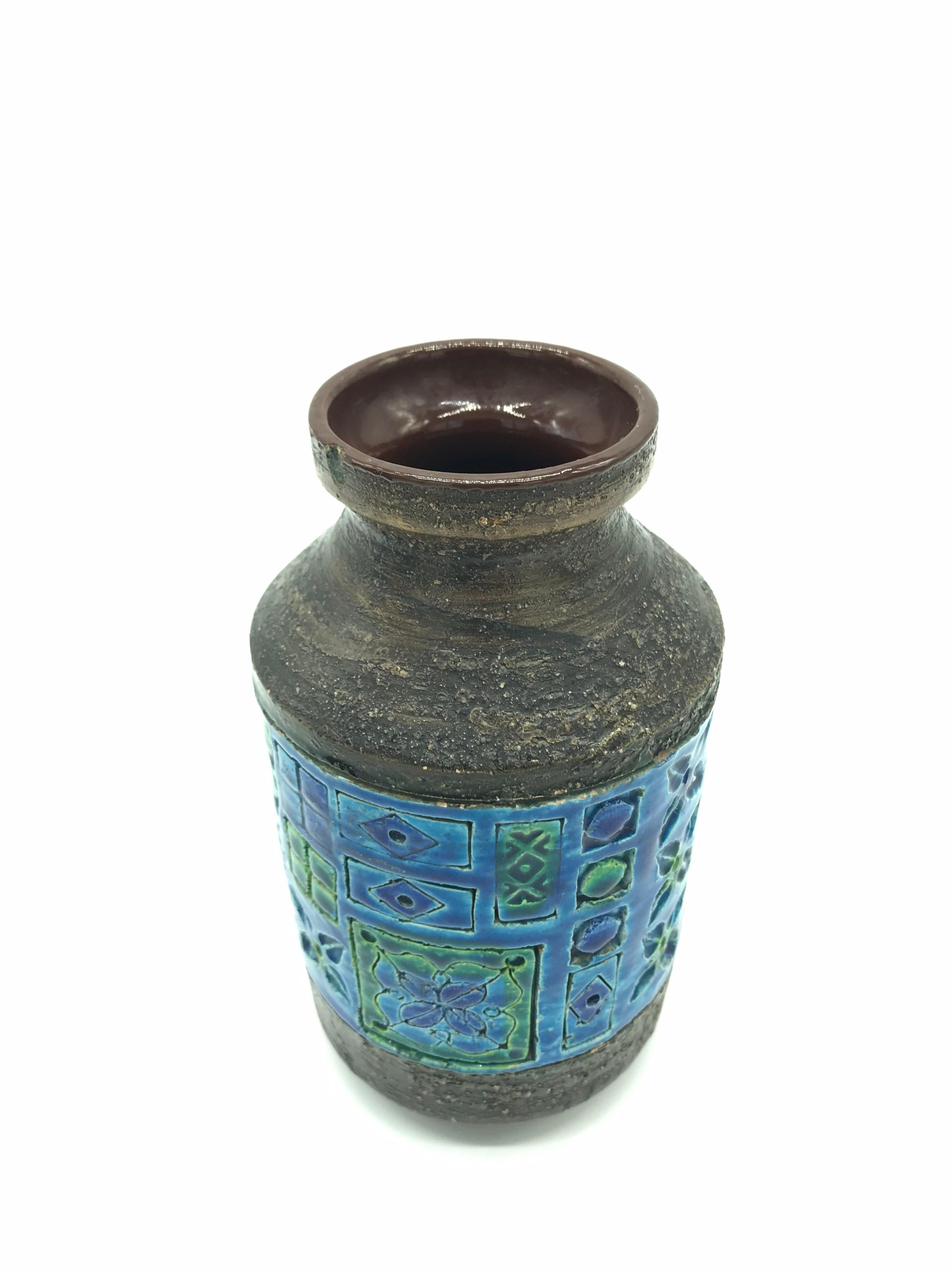 Milieu du XXe siècle Magnifique lampe de bureau et vase Bitossi mi-siècle moderne en vente