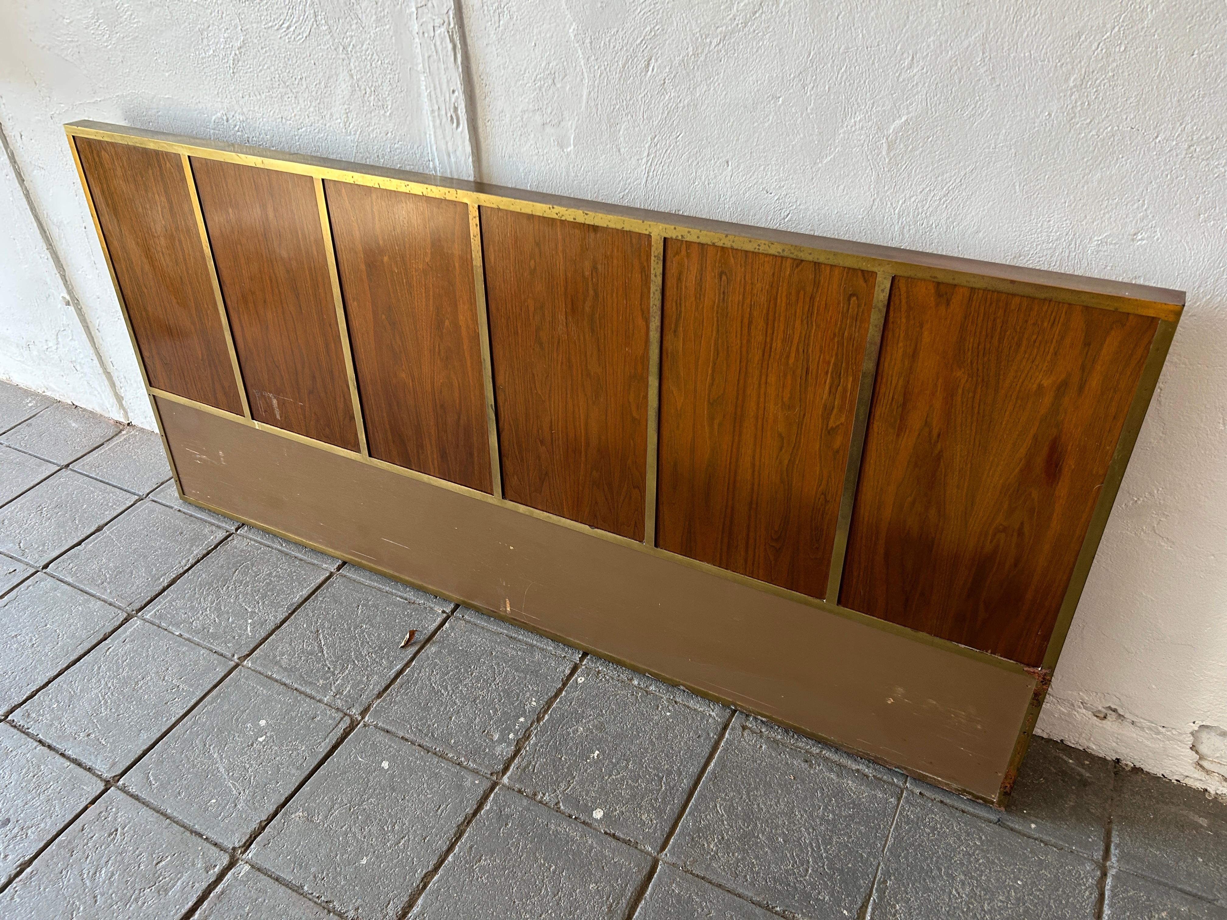 Beautiful Mid-Century Brass Headboard by Paul McCobb for Calvin King In Good Condition For Sale In BROOKLYN, NY