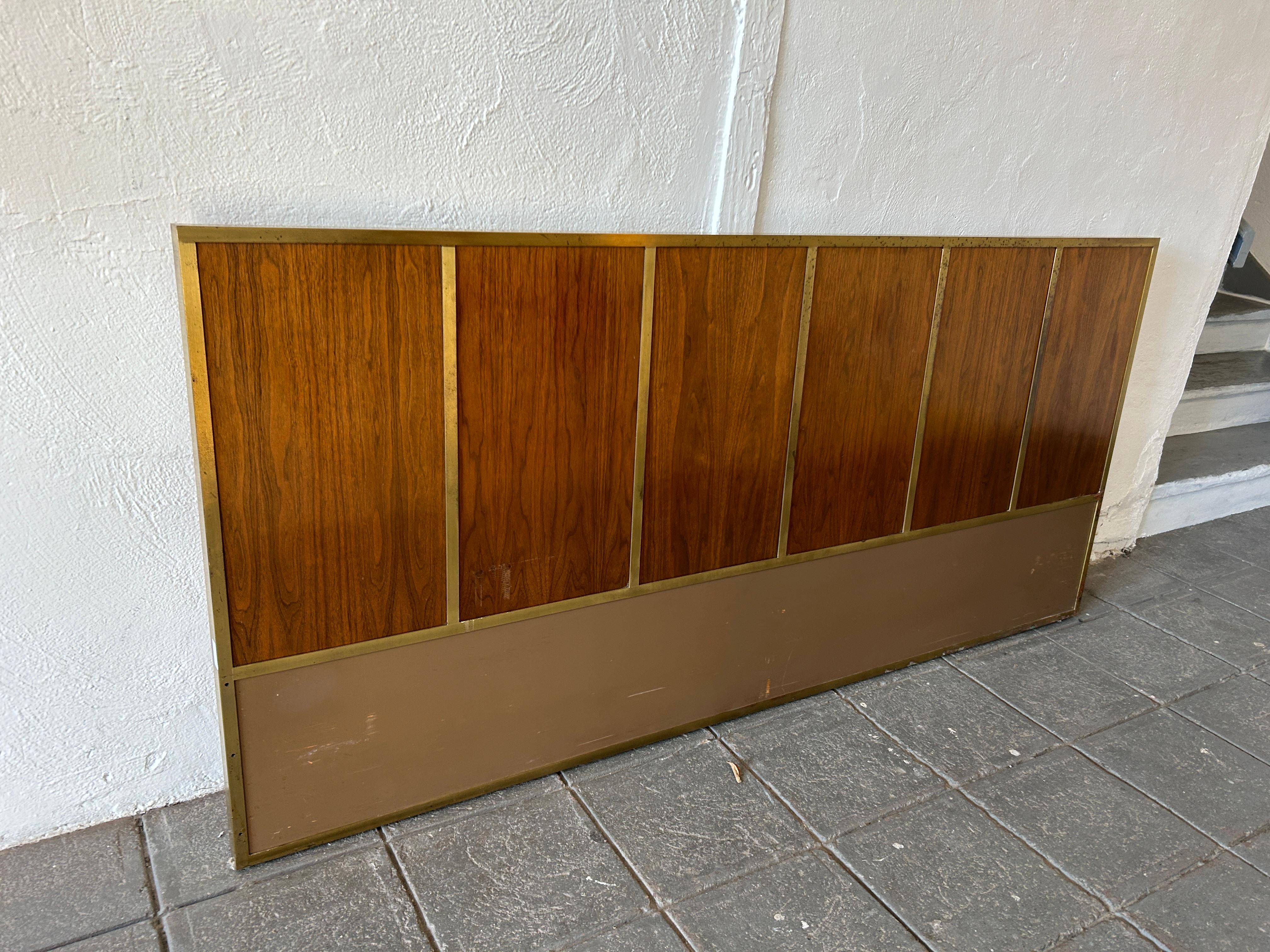 20th Century Beautiful Mid-Century Brass Headboard by Paul McCobb for Calvin King For Sale