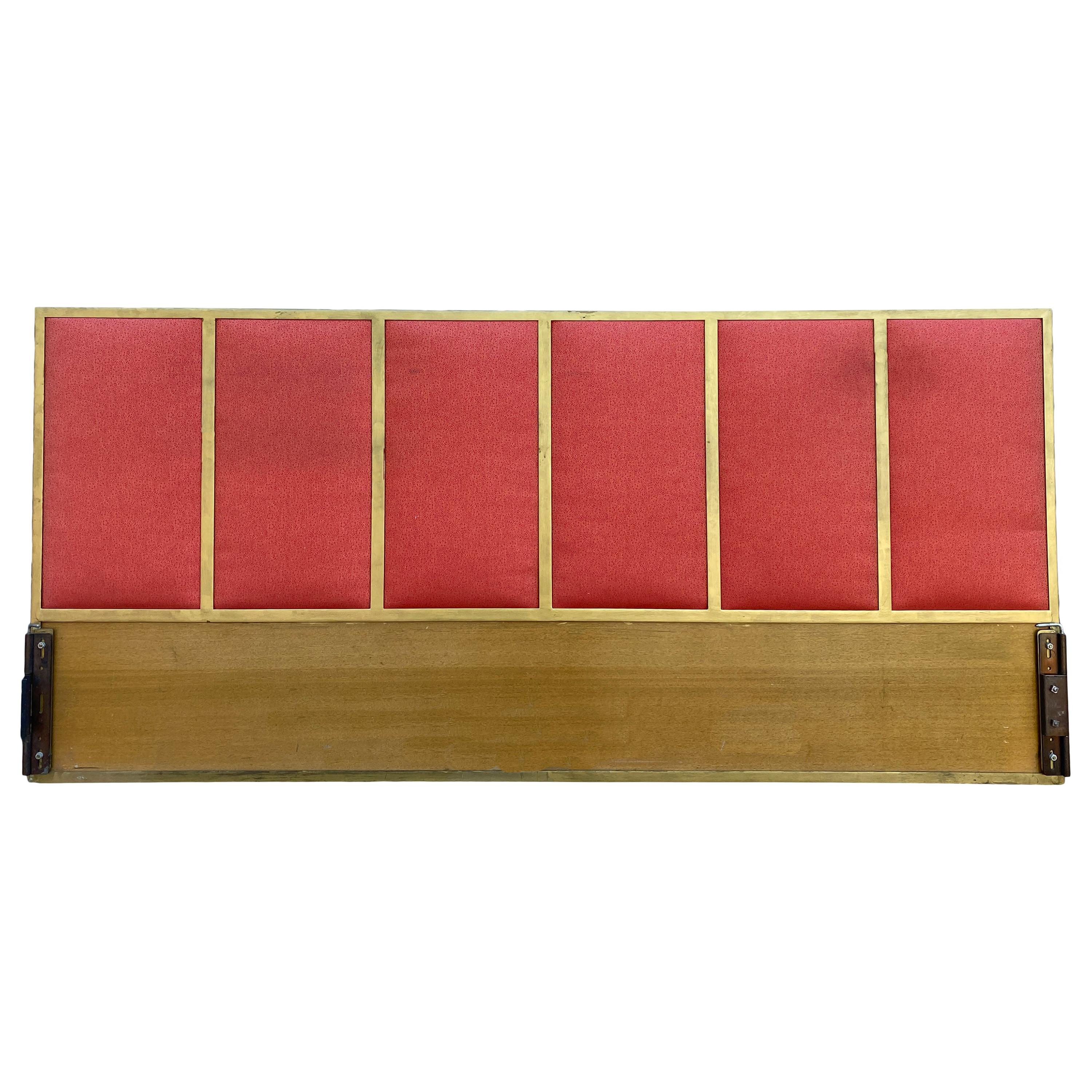 Beautiful Midcentury Brass Headboard by Paul McCobb for Calvin King For Sale