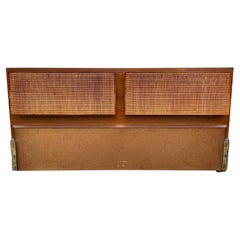 Beautiful Midcentury Cane Brass Headboard by Paul McCobb for Calvin King