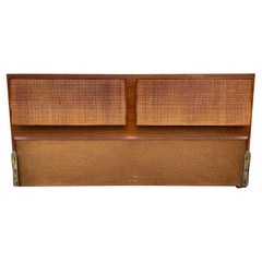 Antique Beautiful Midcentury Cane Brass Headboard by Paul McCobb for Calvin King