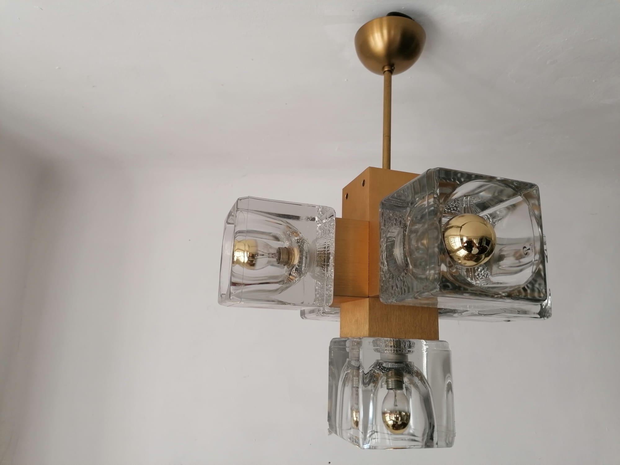 Mid-20th Century Beautiful Midcentury Chandelier by Peil & Putzler For Sale