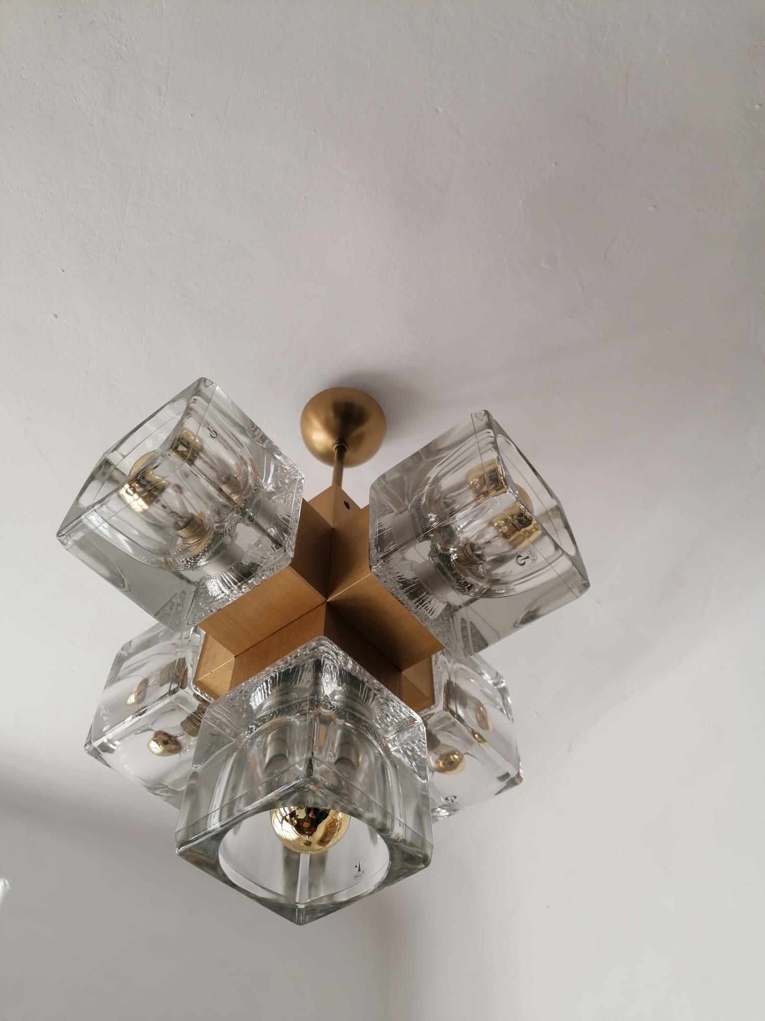 Beautiful Midcentury Chandelier by Peil & Putzler For Sale 1