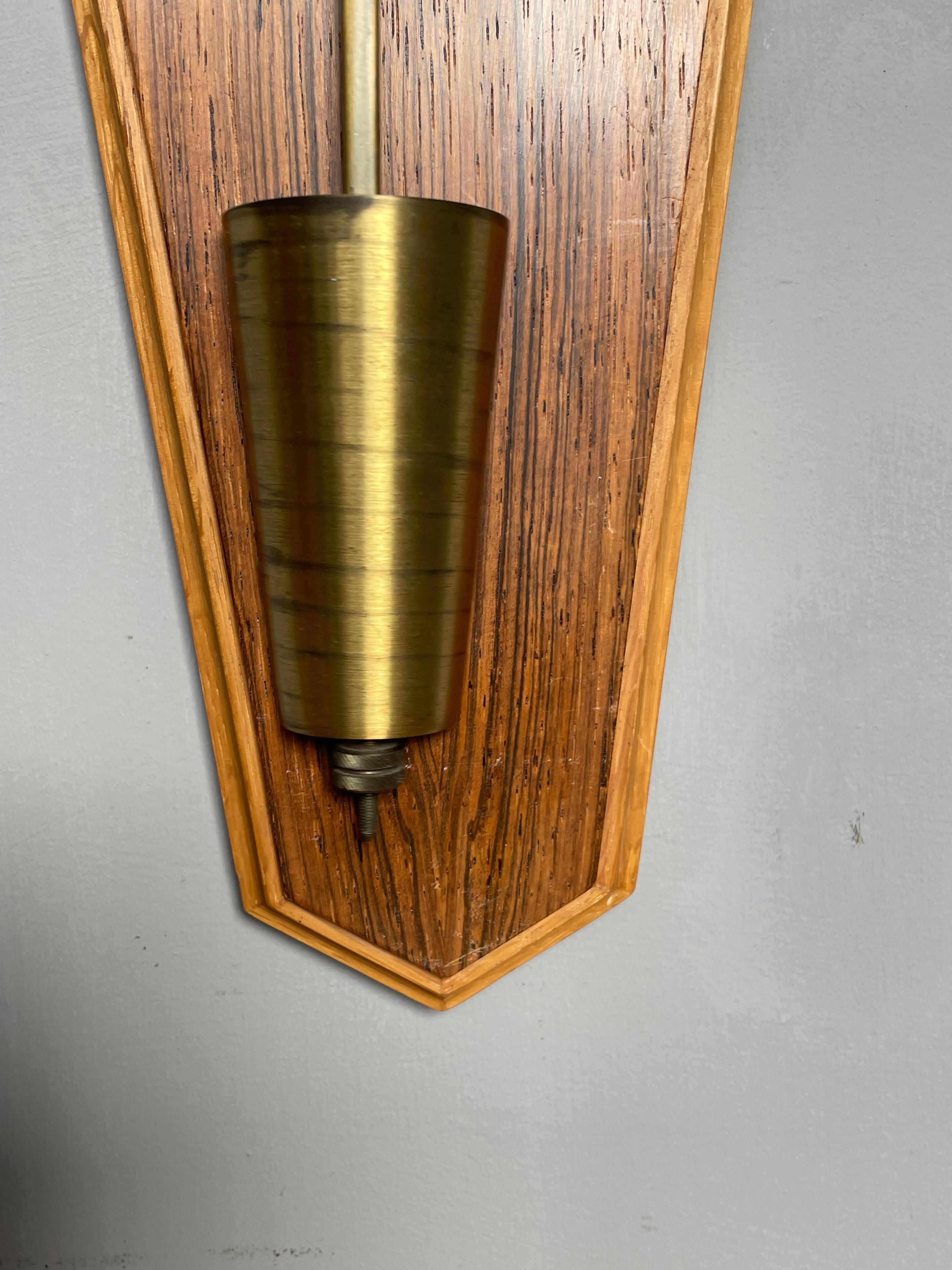 Beautiful Midcentury Modern Wooden Pendulum Wall Clock By Westerstrand, Sweden For Sale 1