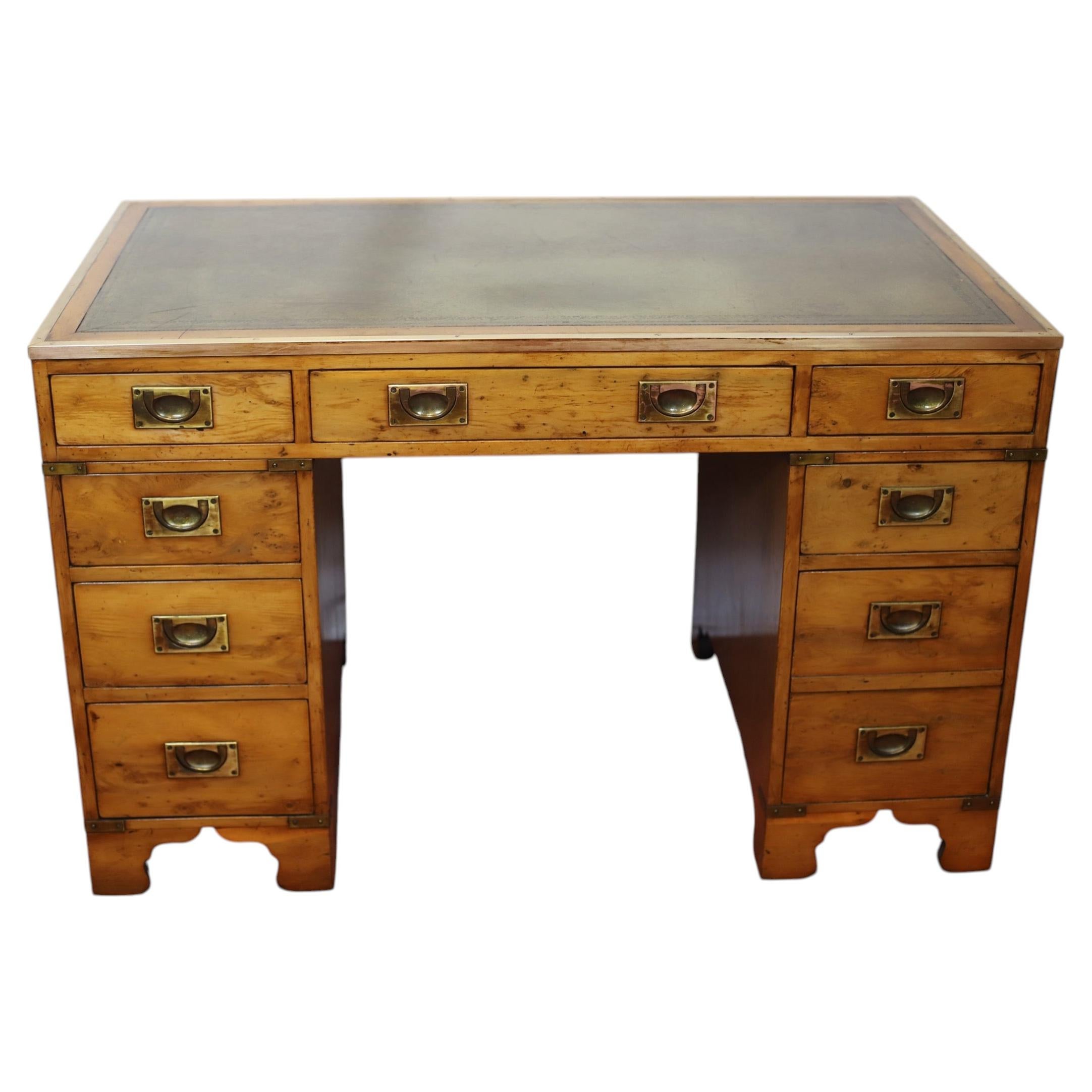 Beautiful Military Campaign Style Writing Desk