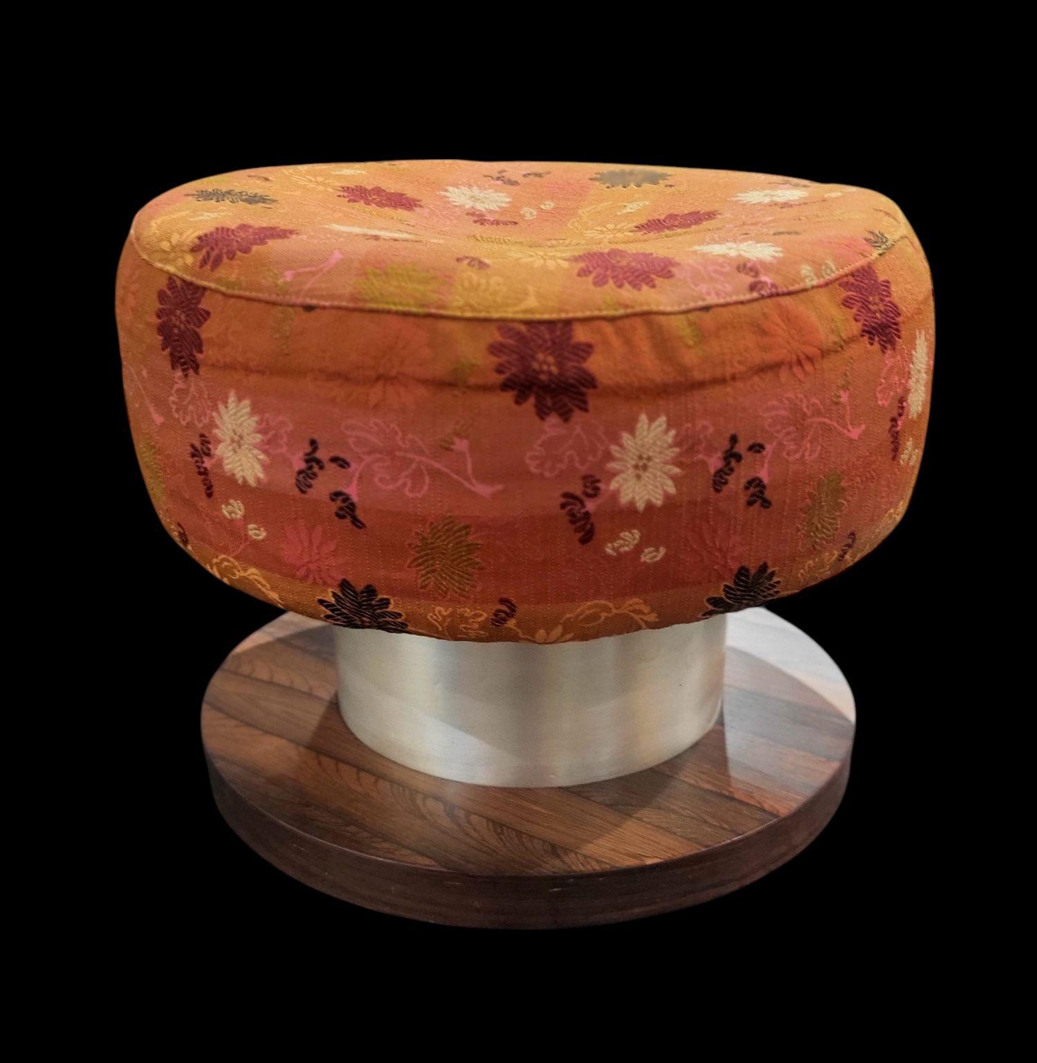 Beautiful Milo Baughman Rosewood and Aluminum Mid Century Stool C.1960-70’s 4