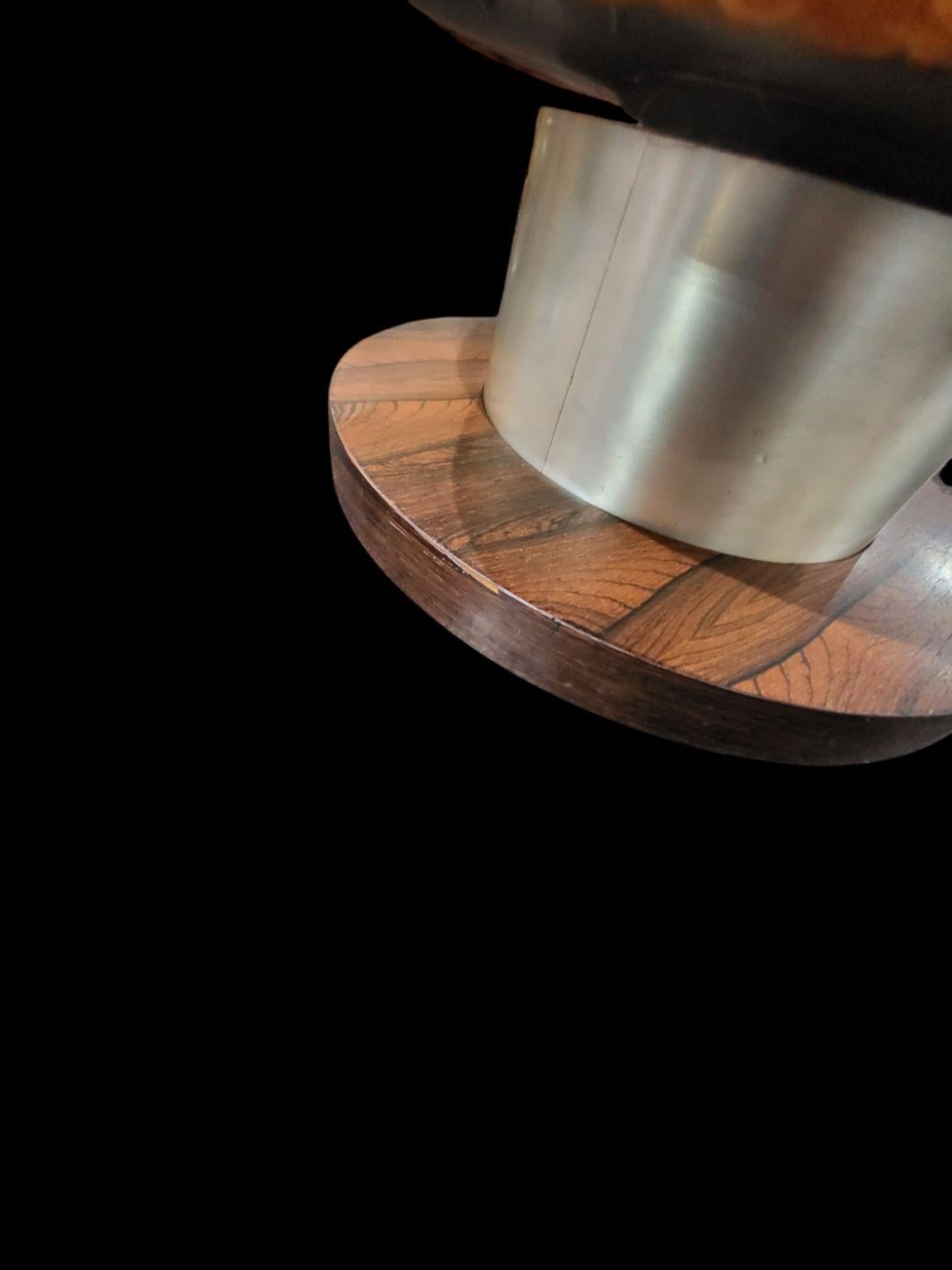 Beautiful Milo Baughman Rosewood and Aluminum Mid Century Stool C.1960-70’s 1