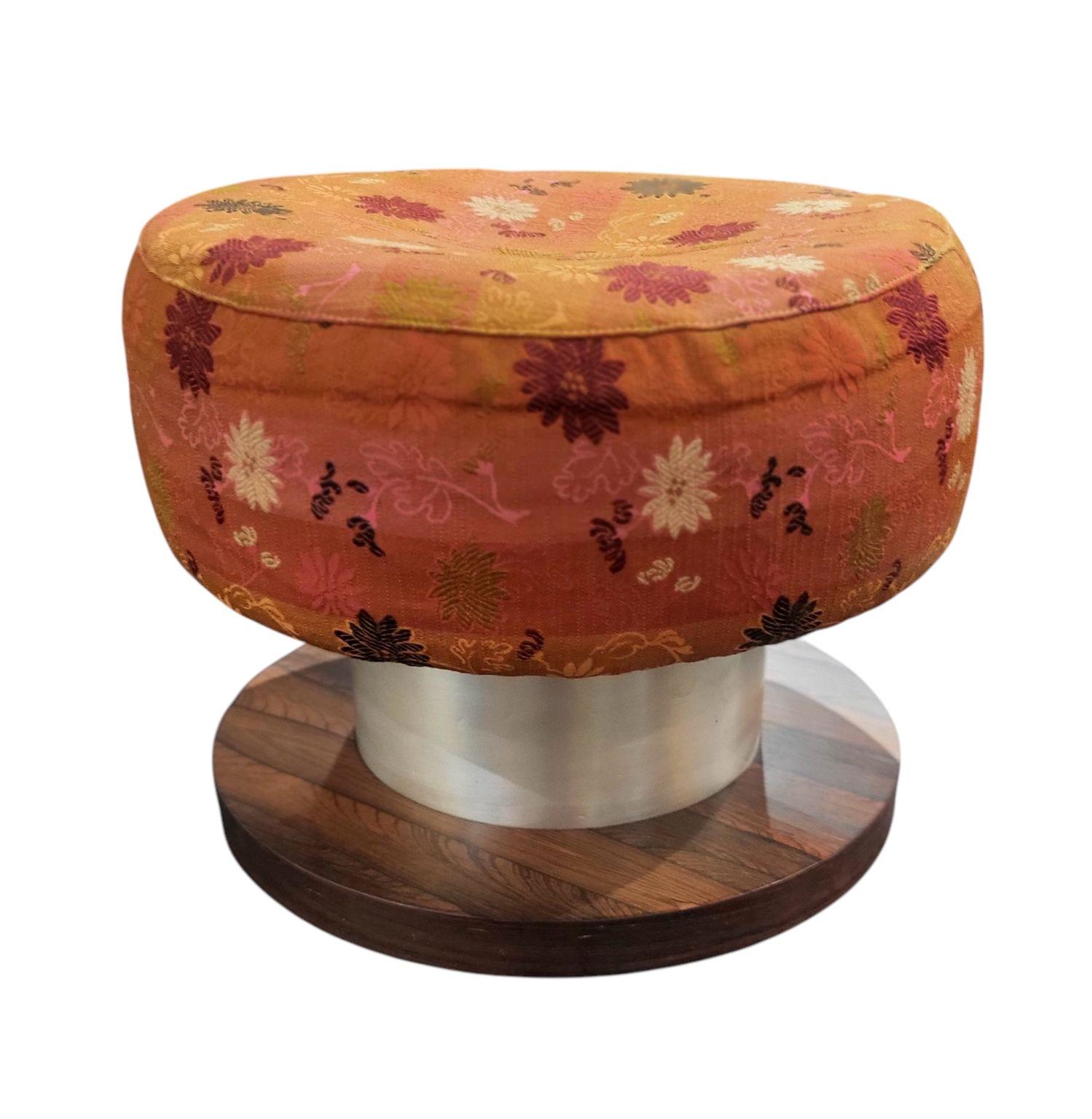 Beautiful Milo Baughman Rosewood and Aluminum Mid Century Stool C.1960-70’s 3