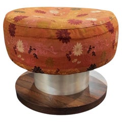 Beautiful Milo Baughman Rosewood and Aluminum Mid Century Stool C.1960-70’s