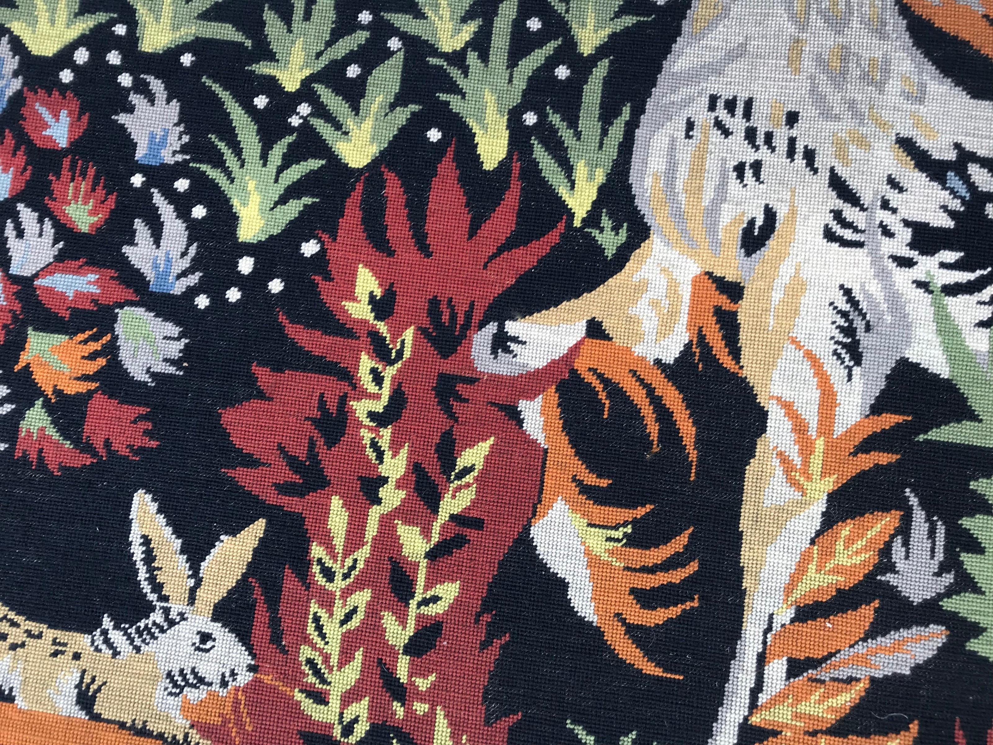 Français Magnifique tapisserie française du 20ème siècle à l'aiguille en vente