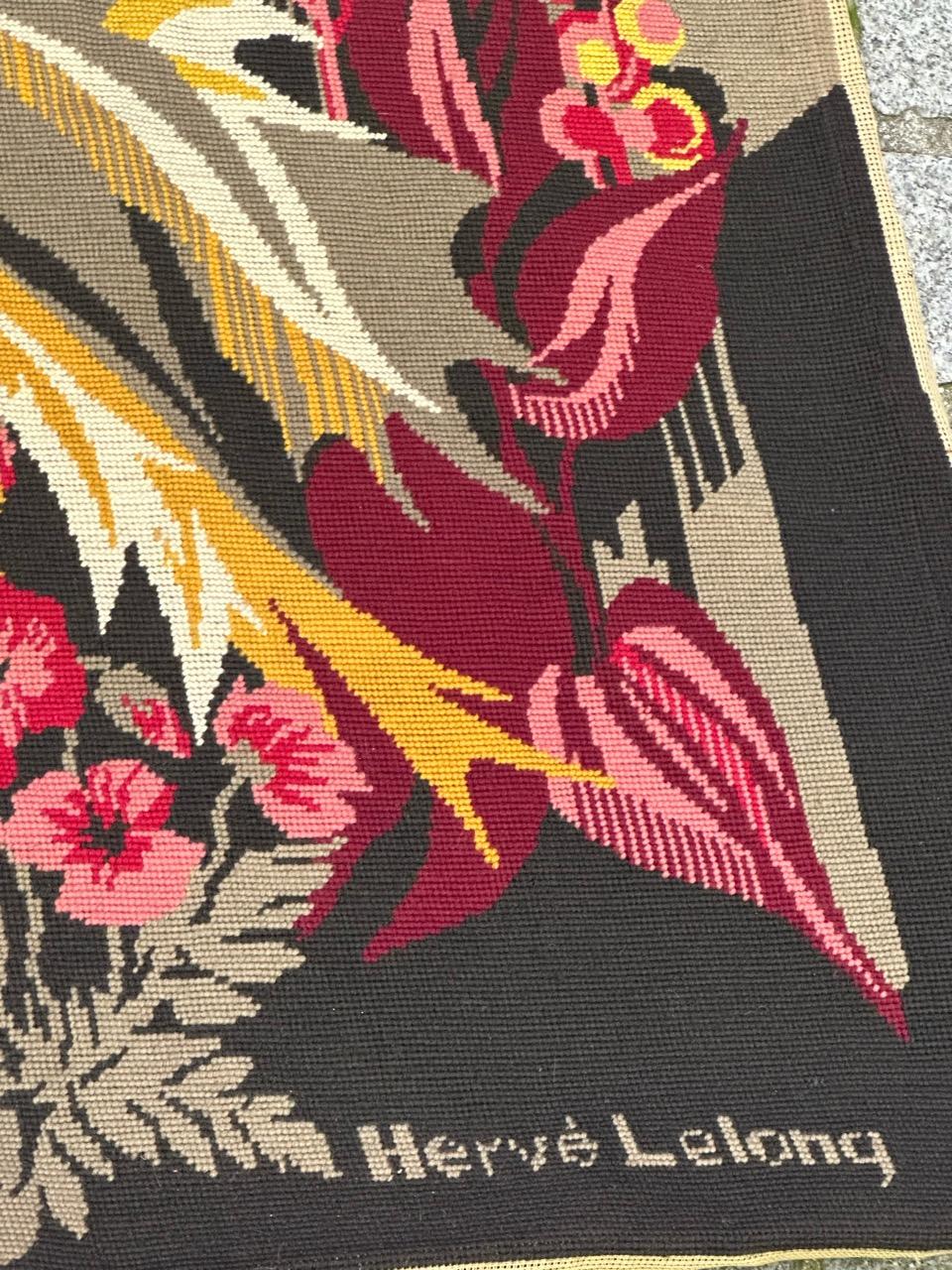 Schöne moderne französische Nadelspitze des 20. Jahrhunderts 