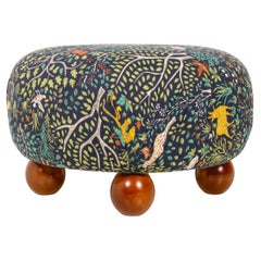 Beautiful Modern Ottoman in the Style of Josef Frank