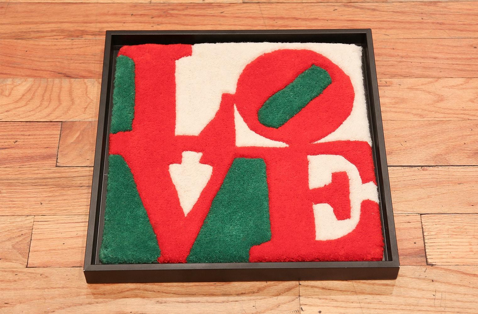 Beautiful Modern Pop Art Robert Indiana Love Rug, Country of Origin / Rug Type: India Rug, Circa Date: 2006