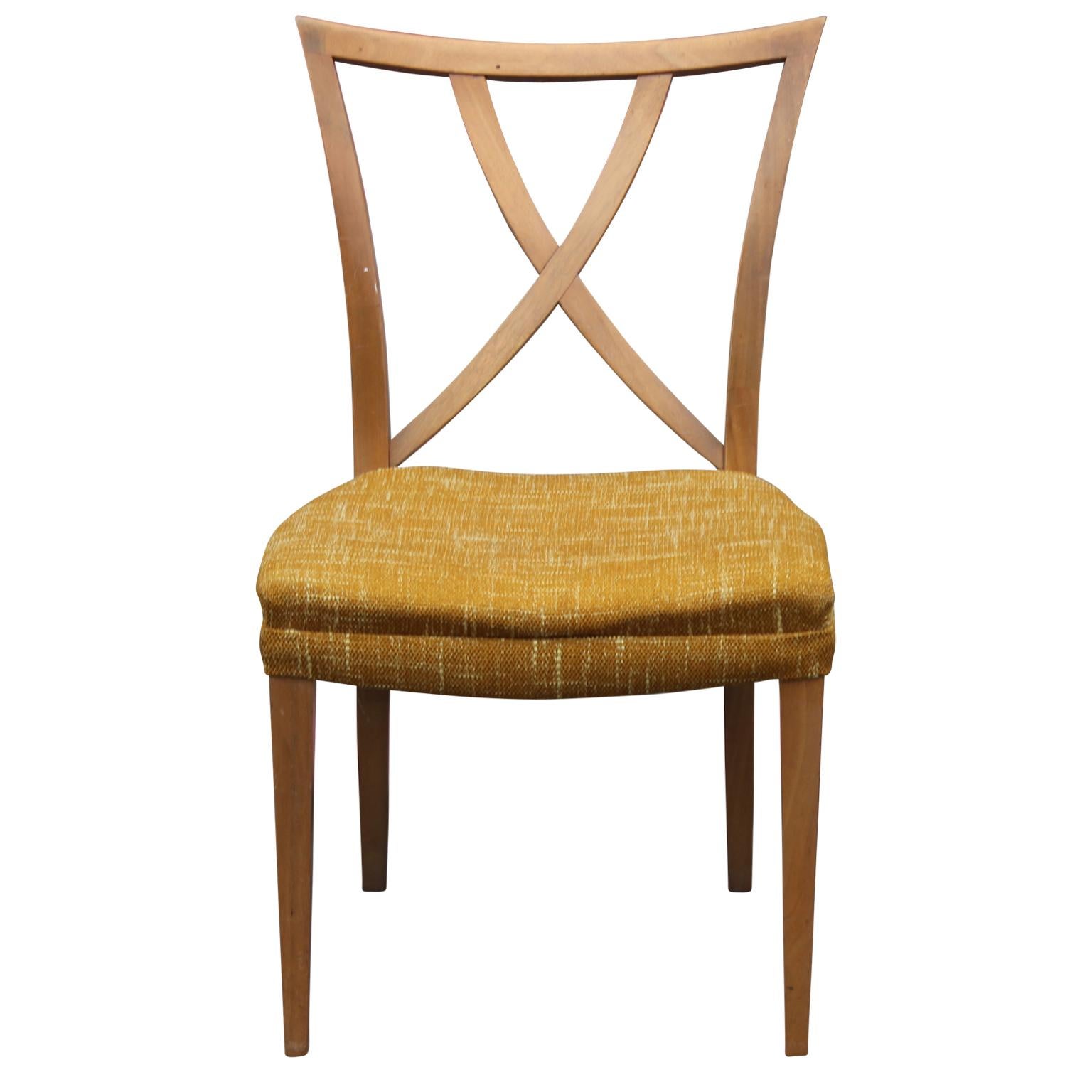 Mid-20th Century Beautiful Modern Set of Six X-Back Dining Chairs by Paul Frankl Com