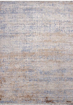 Beautiful Modern Silk and Wool Hand Knotted Rug