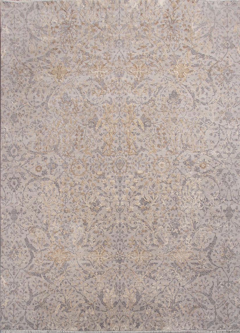 Indian Beautiful Modern Silk and Wool Hand Knotted Rug For Sale