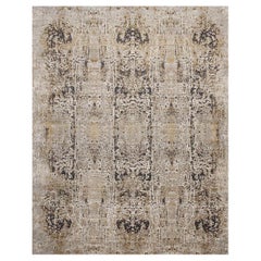 Beautiful Modern Silk and Wool Hand Knotted Rug