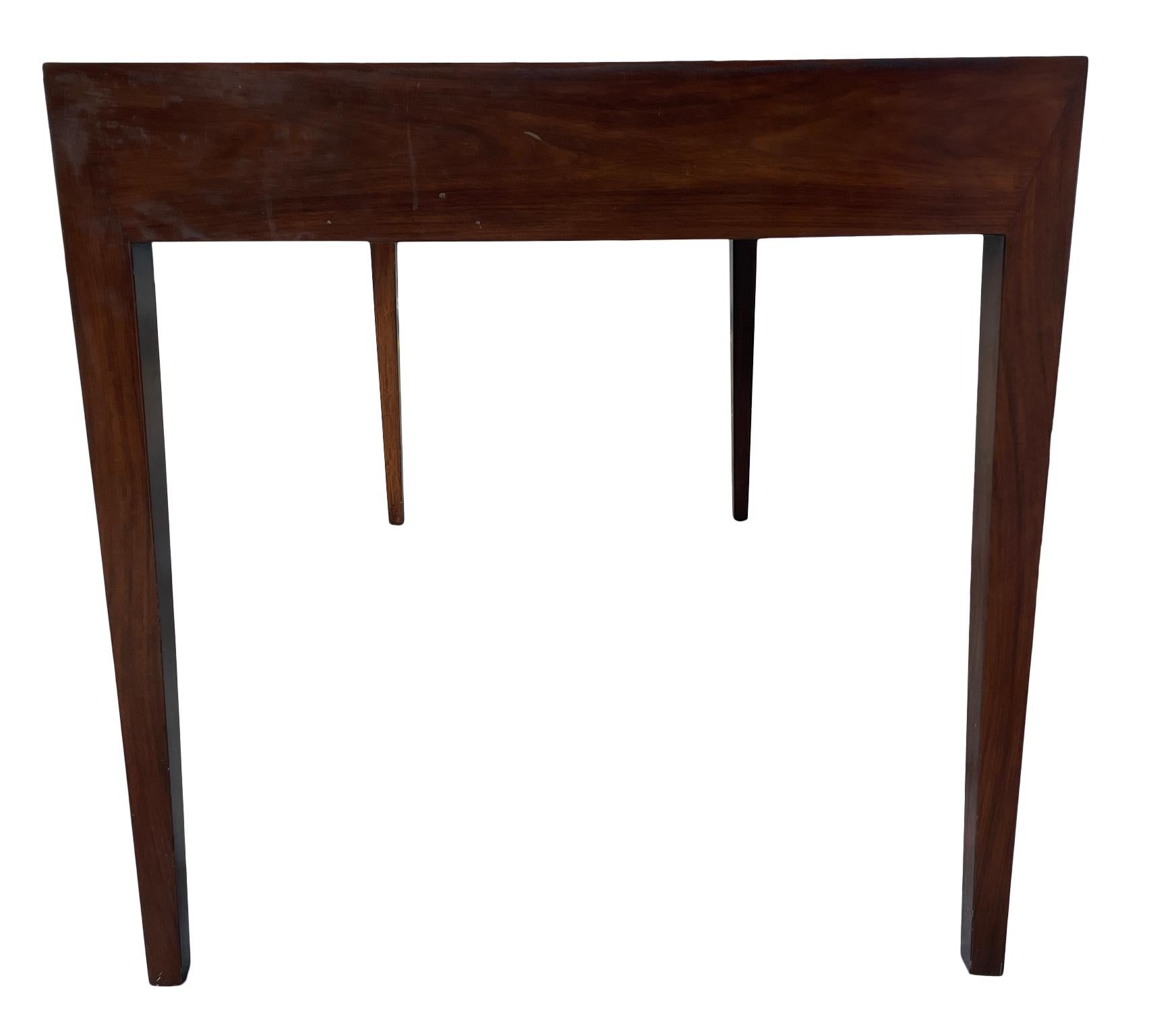 Beautiful Modern Solid Mahogany Desk with 4 Leather Front Oak Drawers For Sale 2