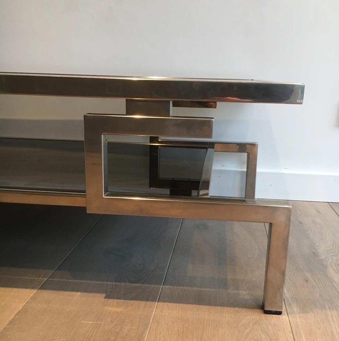 Beautiful Modernist Chrome Coffee Table, circa 1970 For Sale 2