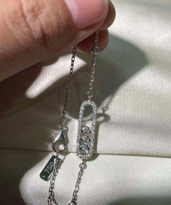 Bellissimo braccialetto da donna con moissanite, con catena in argento sterling 925, perfetto come regalo