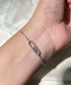 Bellissimo braccialetto da donna con moissanite, con catena in argento sterling 925, perfetto come regalo