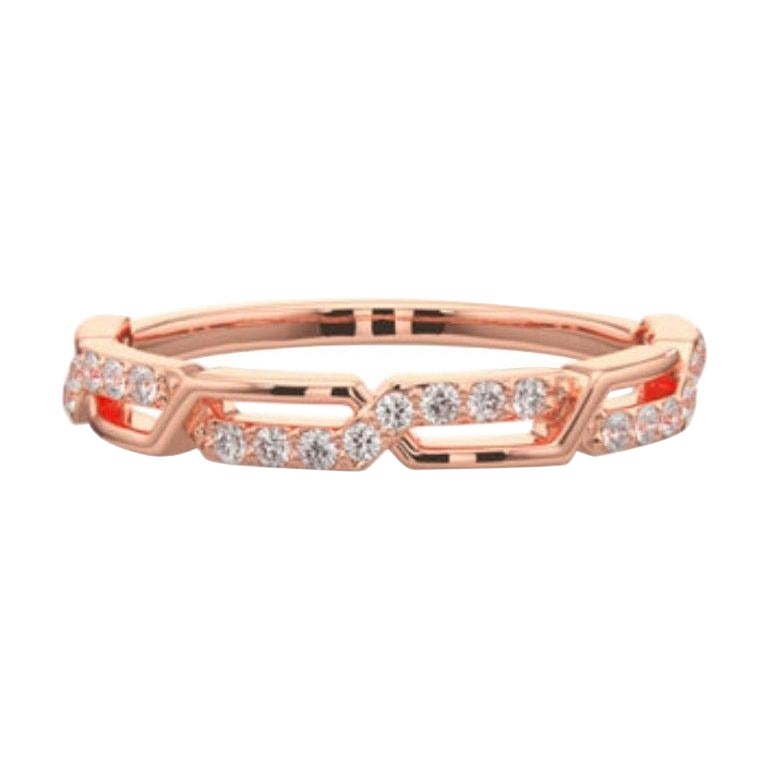 Schöner Moissanit-Ring 925 Sterlingsilber geflochtene Kette Zartes Ring Geschenk. im Angebot