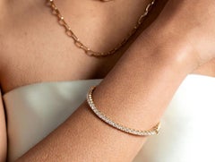 Bellissimo bracciale tennis con moissanite in argento sterling 925 – Regalo di anniversario