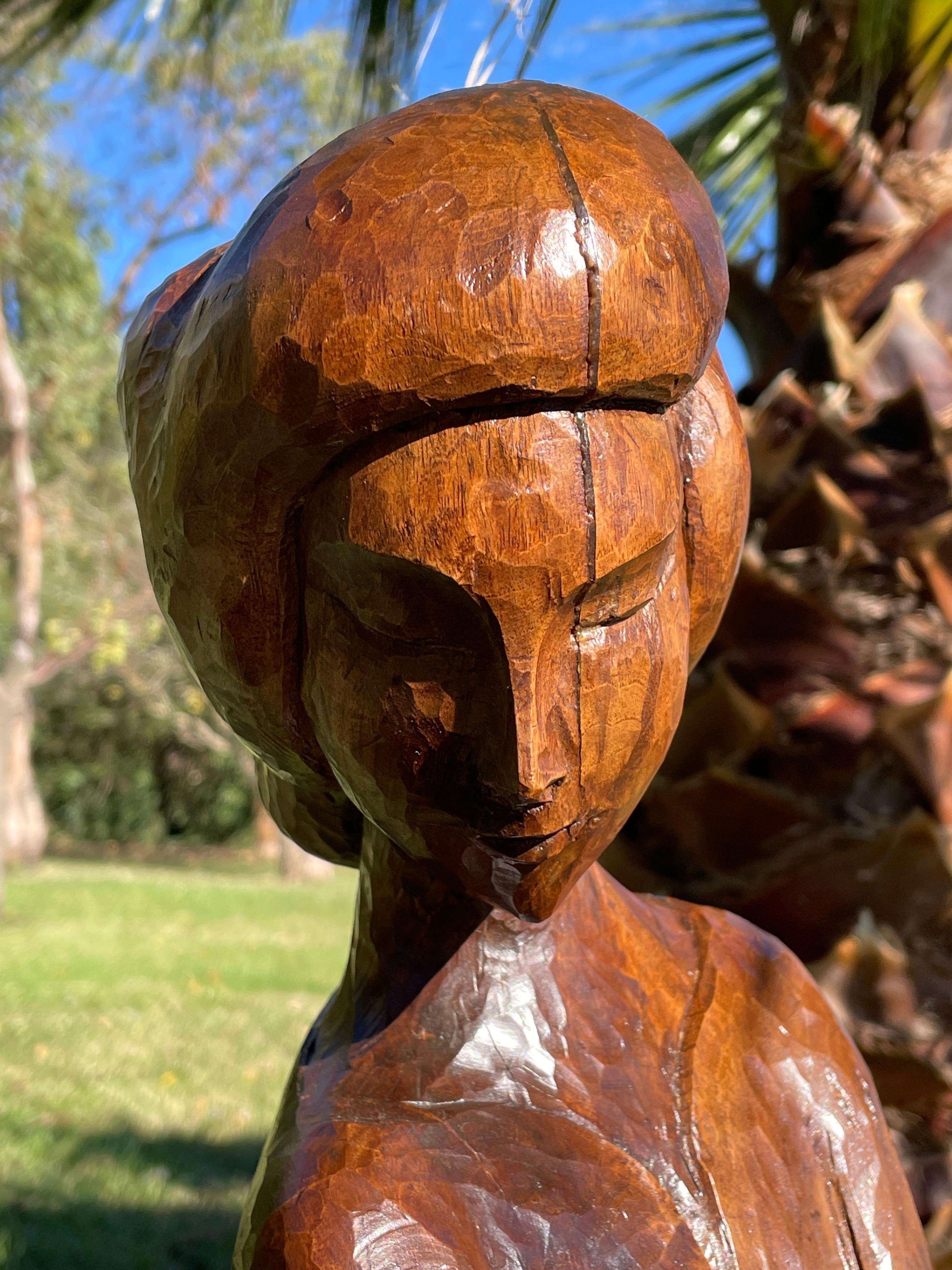 Bellissima scultura in legno monossile, scolpita a mano, Francia in vendita 3