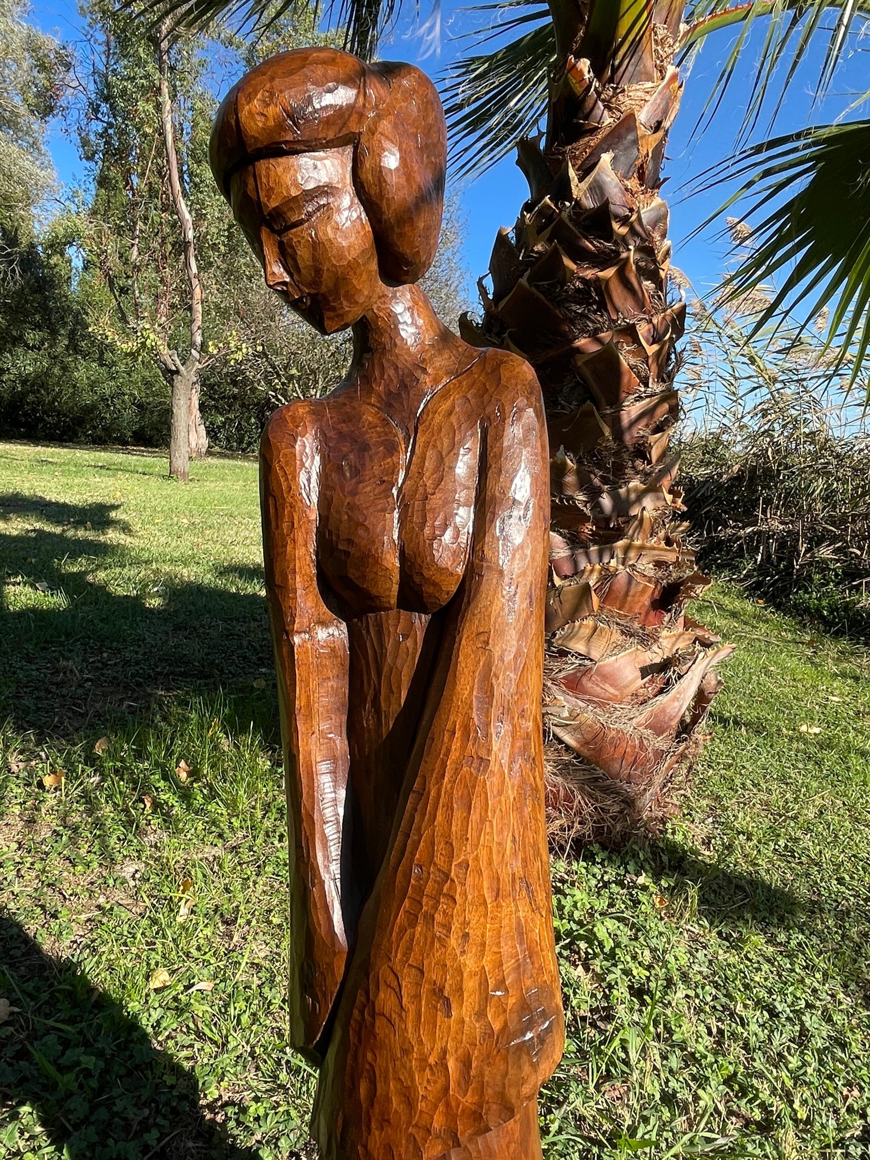 Bellissima scultura in legno monossile, scolpita a mano, Francia in vendita 5