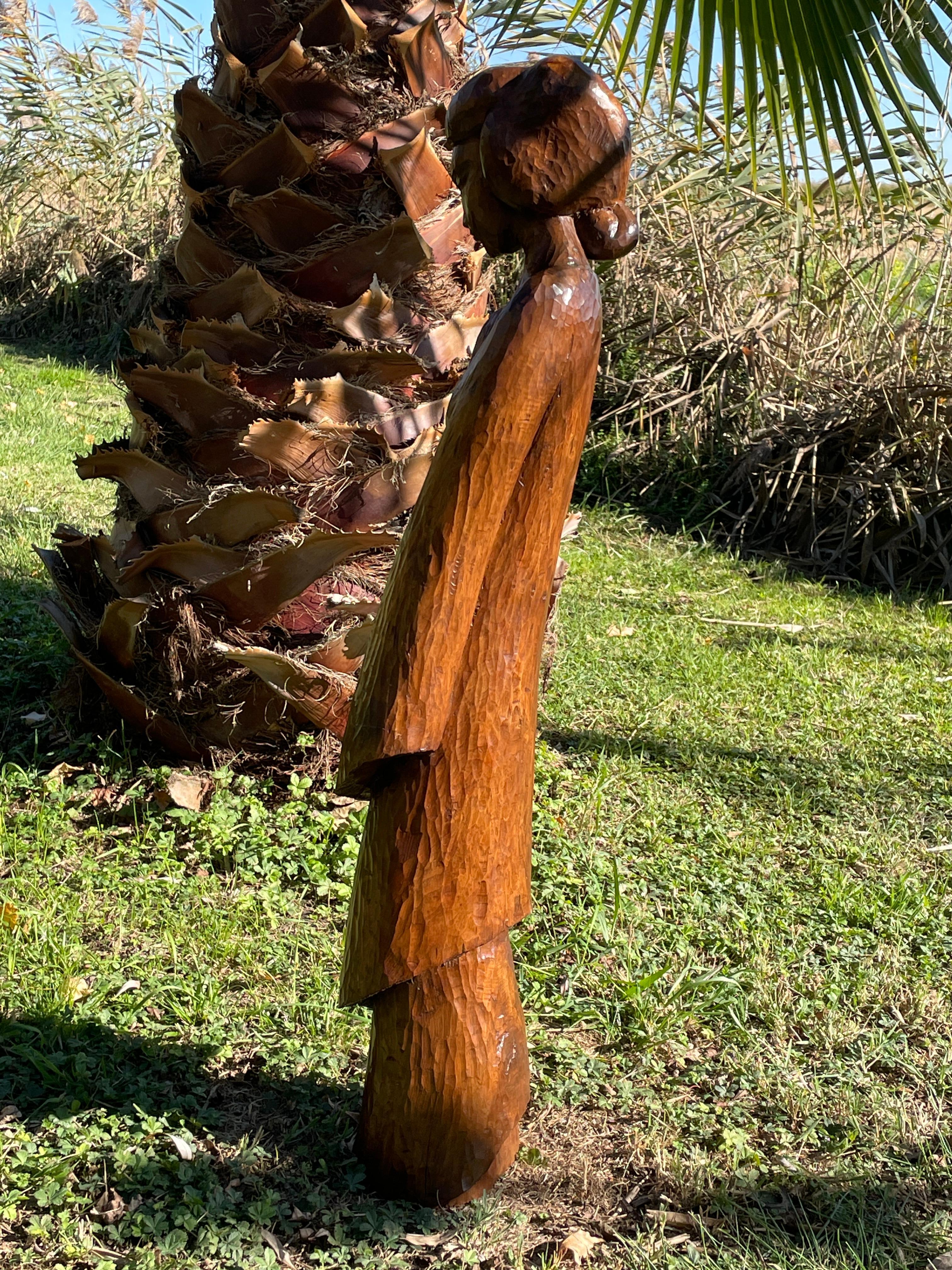 Legno Bellissima scultura in legno monossile, scolpita a mano, Francia in vendita