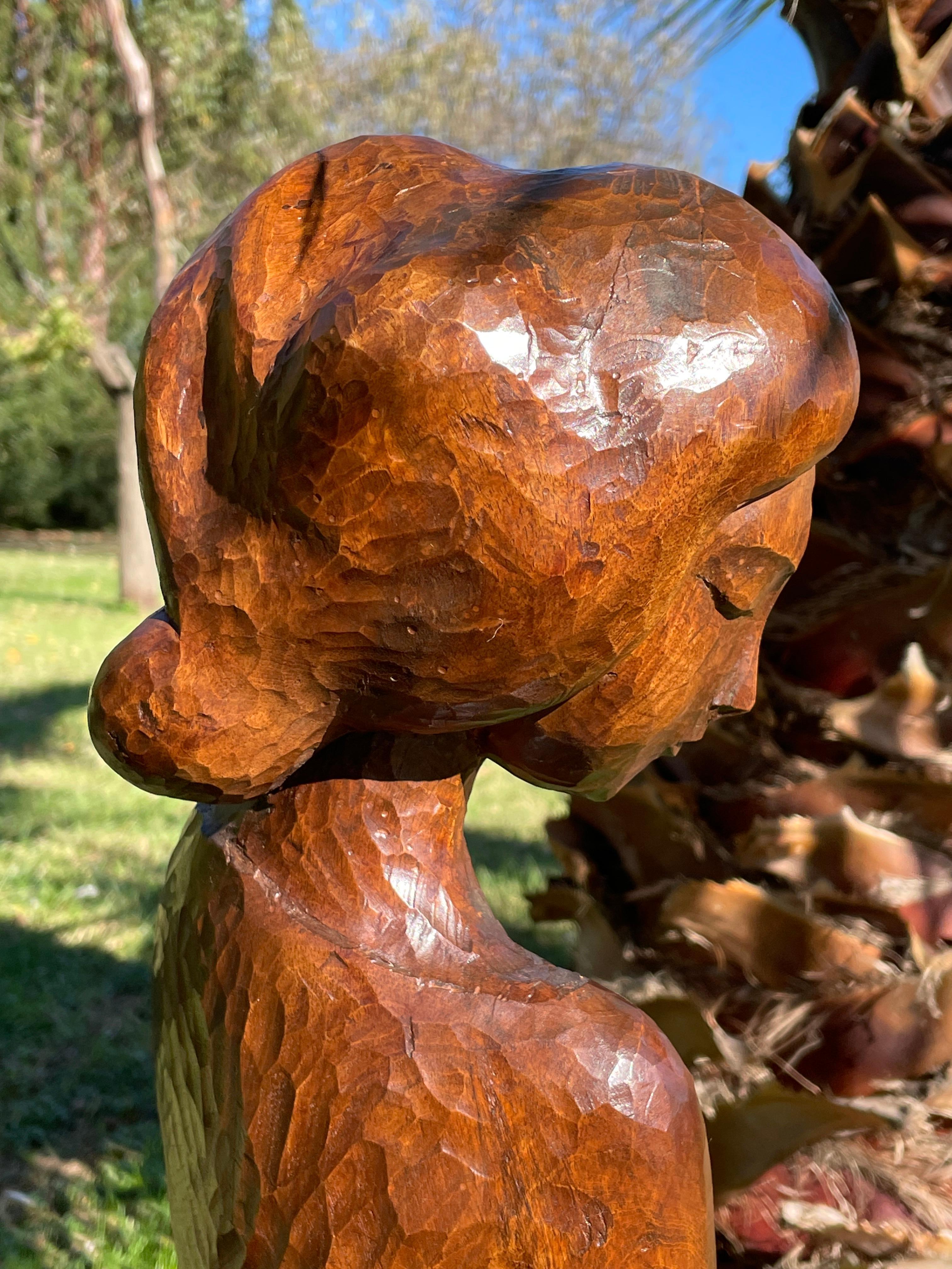 Bellissima scultura in legno monossile, scolpita a mano, Francia in vendita 2