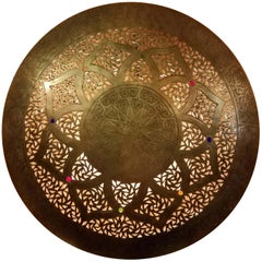 Beautiful Moroccan Copper Wall Sconce, Circular