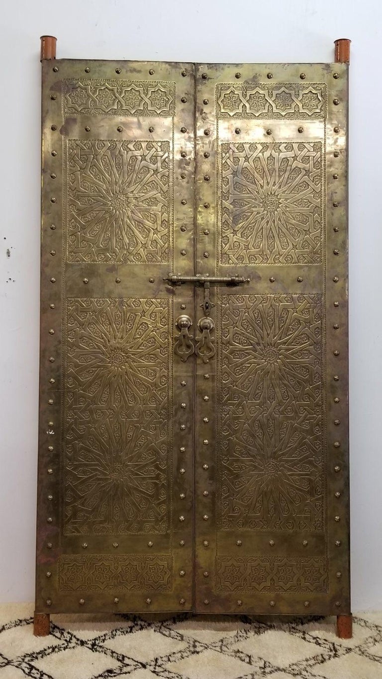 Beautiful Moroccan brass door handmade in Fez. at 1stDibs