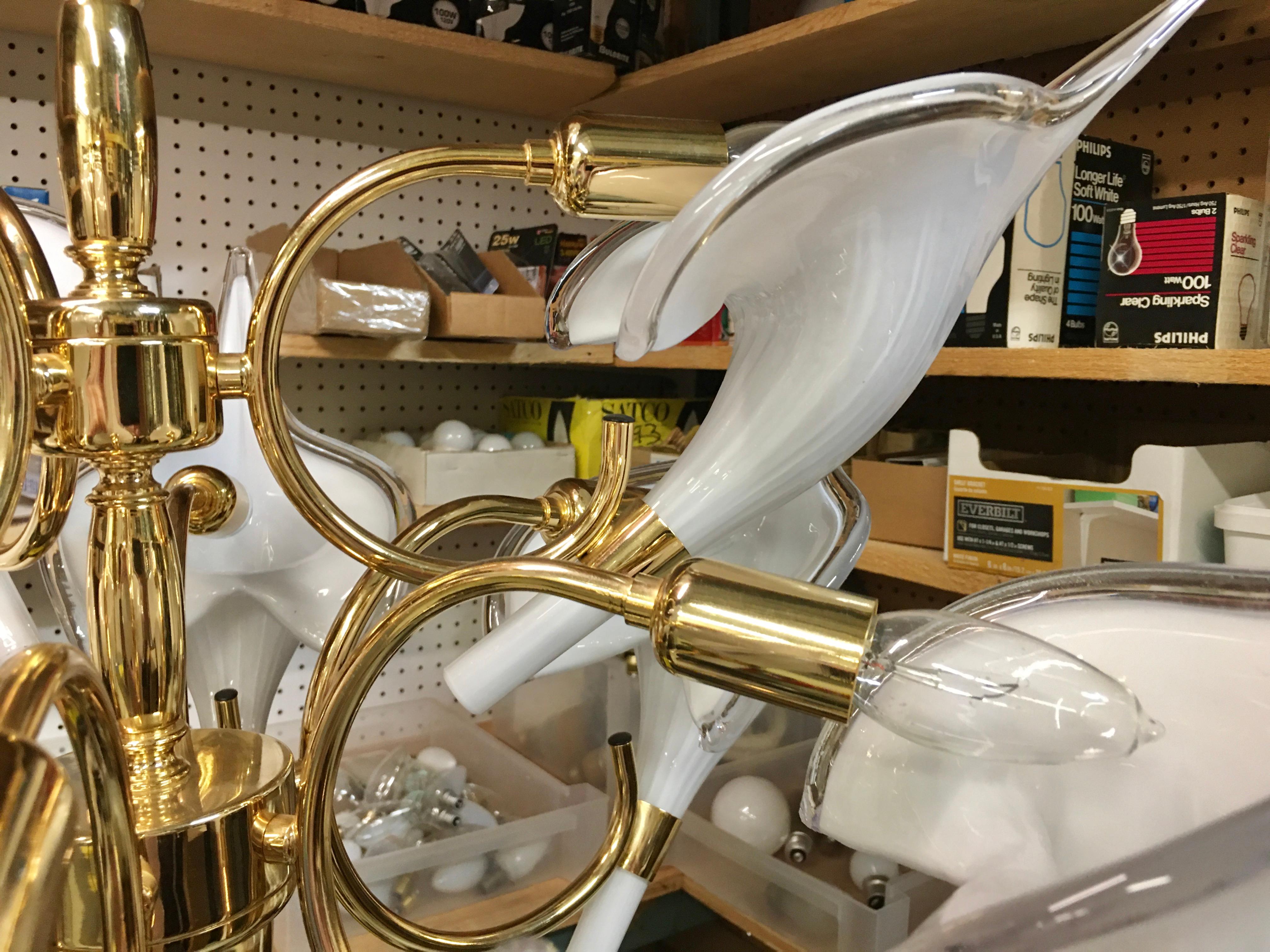 Bellissimo lampadario di Murano Calla Lily di Franco Luce in vendita 13