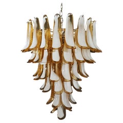 Beautiful Murano chandelier in the manner of Mazzega - 75 CARAMEL glass petals